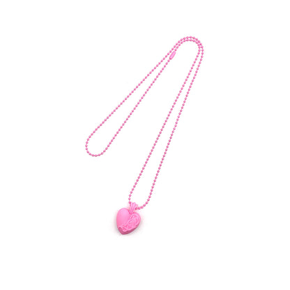 Chrome Hearts Pink Resin Heart Pendant Ball Chain Necklace - SHENGLI ROAD MARKET