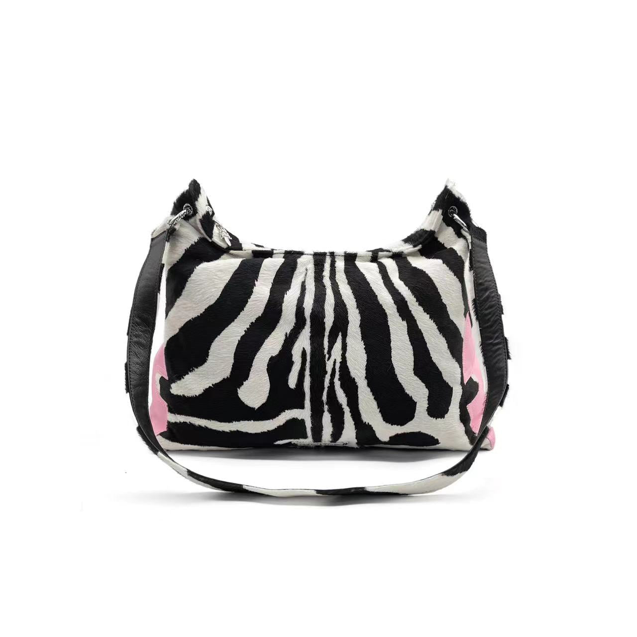 Chrome Hearts Pink Zebra Stripe Silver Cross Lyon Bag - SHENGLI ROAD MARKET