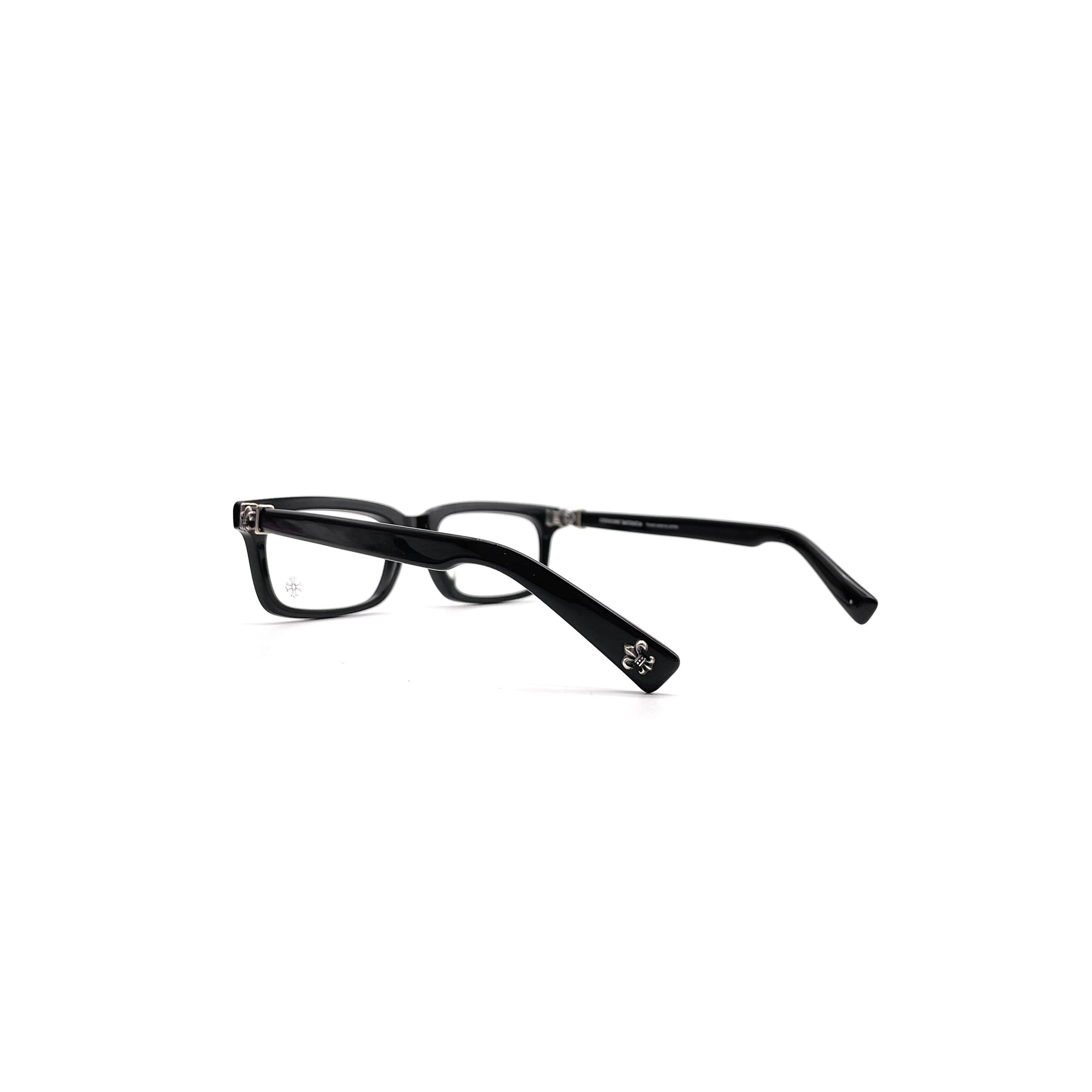 Chrome Hearts PONTIFASS Black&Silver BK Fleur Glasses Frame - SHENGLI ROAD MARKET