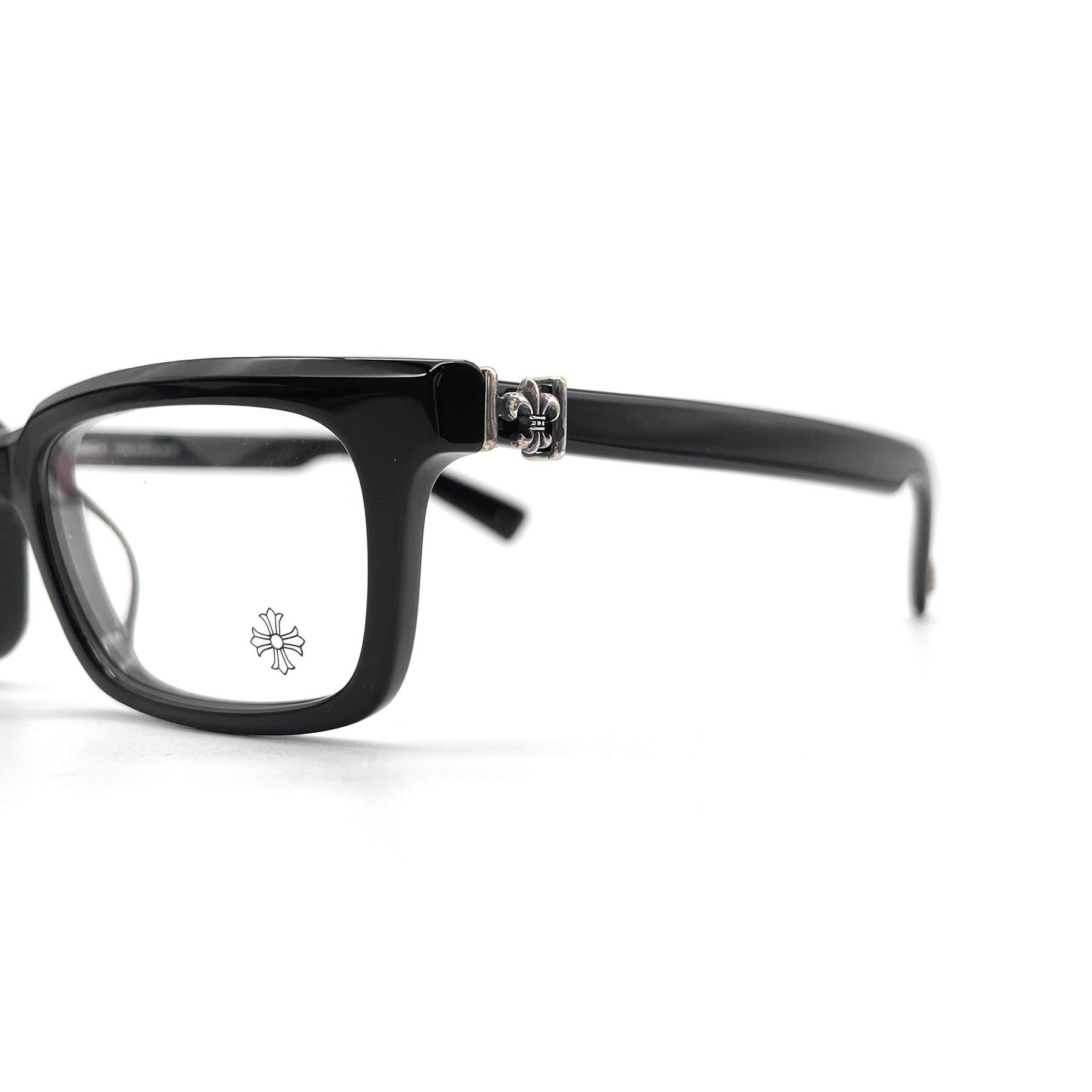Chrome Hearts PONTIFASS Black&Silver BK Fleur Glasses Frame