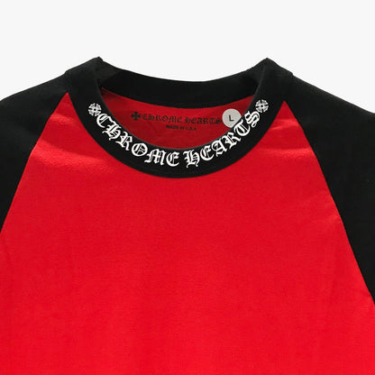 Chrome Hearts Red & Black Horseshoe Cross Logo Long Sleeve T-shirt - SHENGLI ROAD MARKET