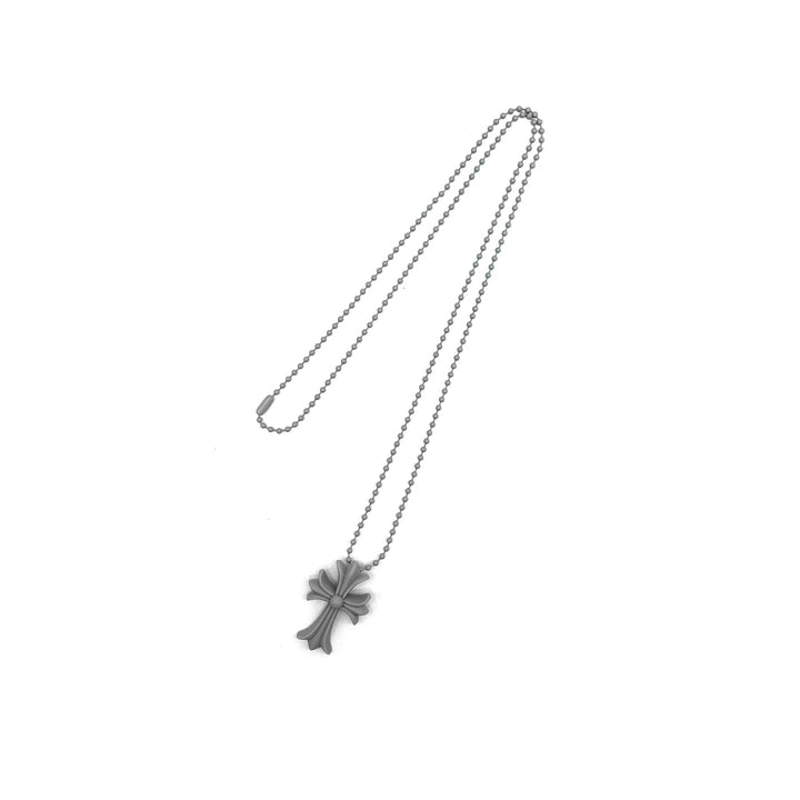 Chrome Hearts Resin Grey Cross Pendant Ball Chain - SHENGLI ROAD MARKET