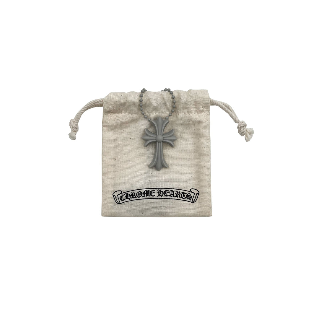 Chrome Hearts Resin Grey Cross Pendant Ball Chain - SHENGLI ROAD MARKET