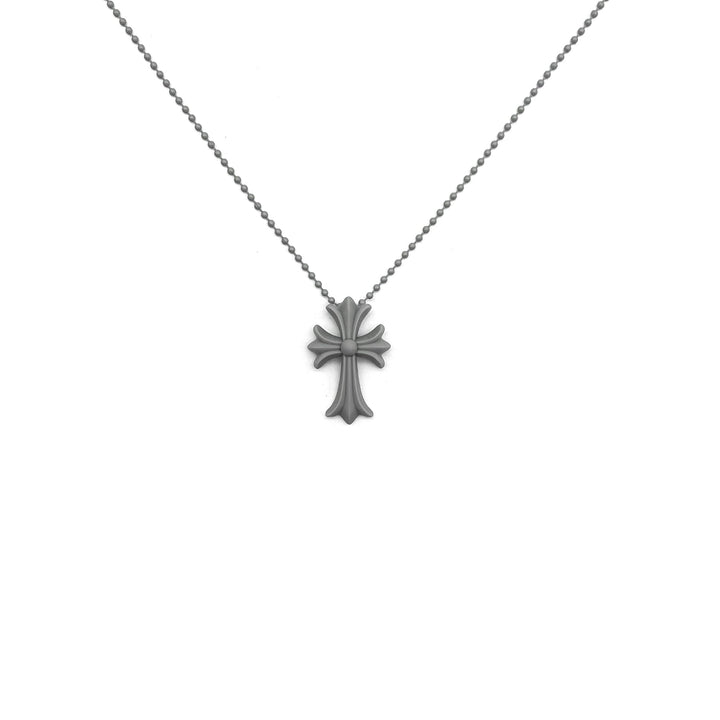 Chrome Hearts Resin Grey Cross Pendant Ball Chain - SHENGLI ROAD MARKET