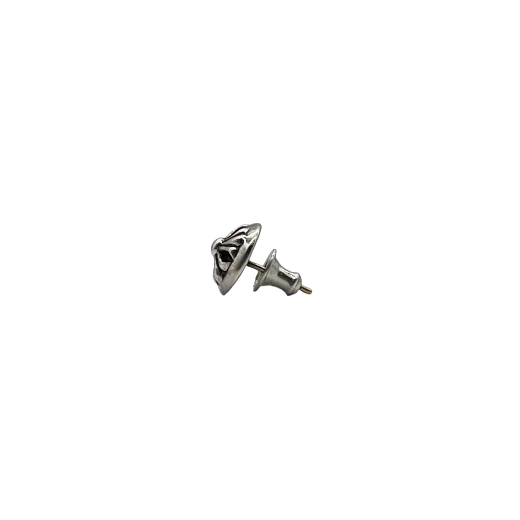 Chrome Hearts Round Cross Silver Earring Stud - SRM