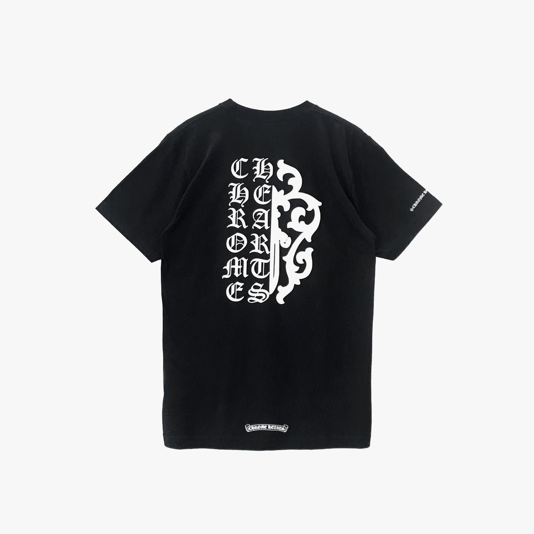 Chrome Hearts Script Dagger Logo Short Sleeve T-shirt - SHENGLI ROAD MARKET