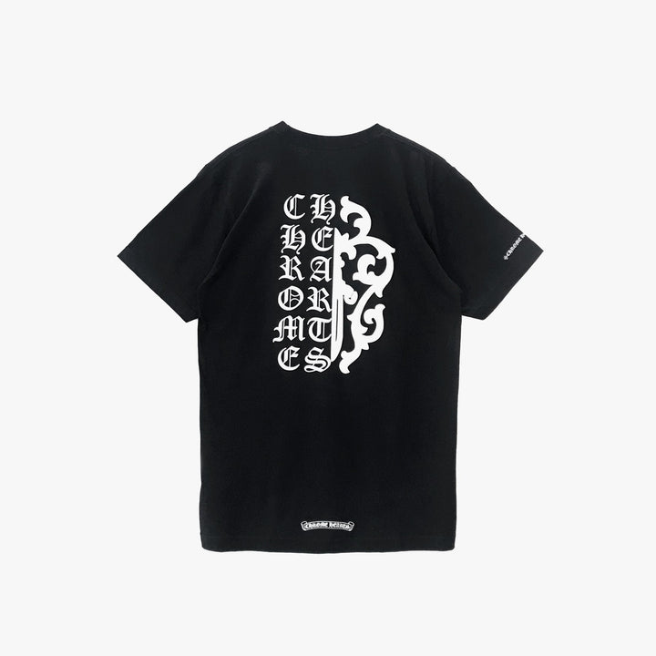 Chrome Hearts Script Dagger Logo Short Sleeve T-shirt - SHENGLI ROAD MARKET