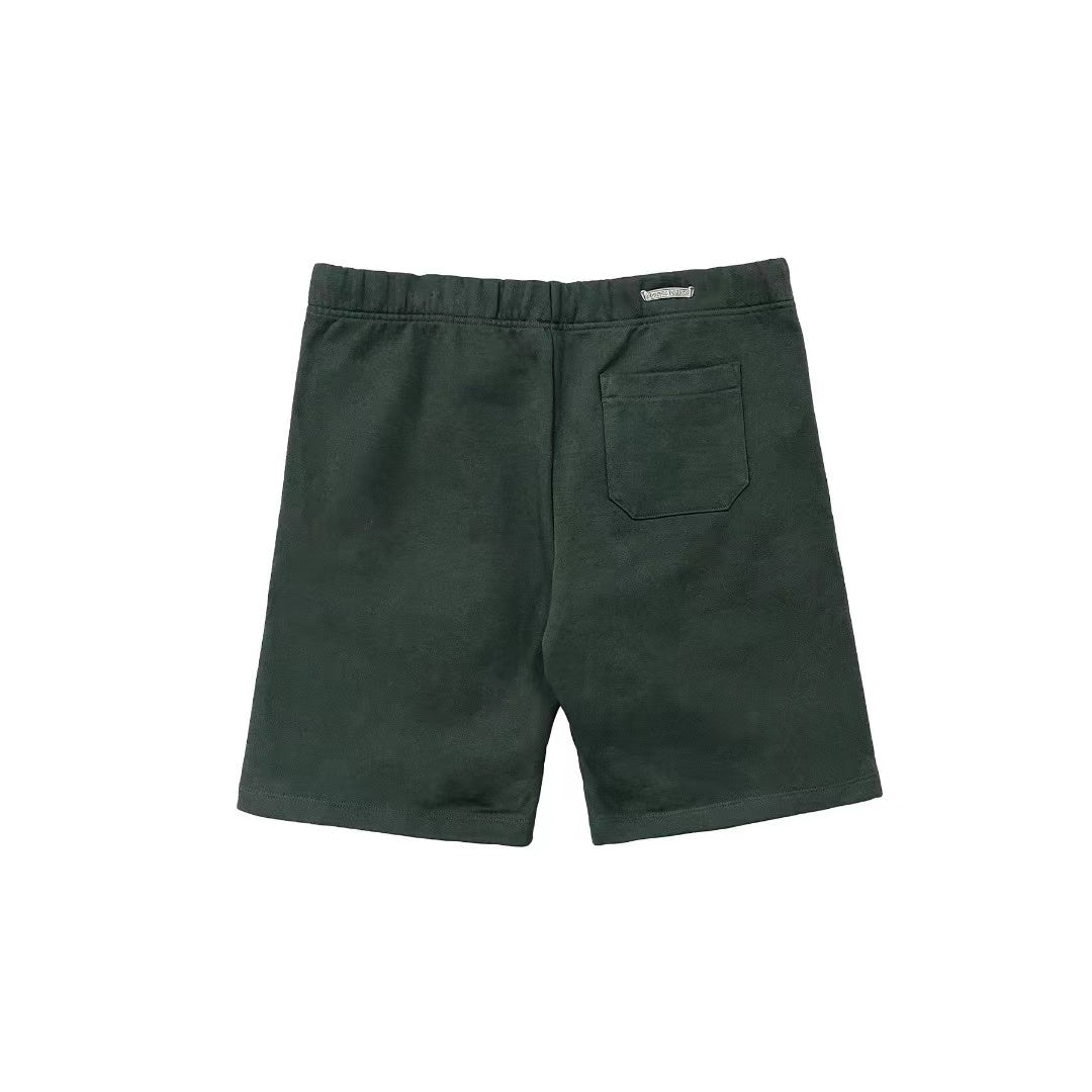 Chrome Hearts Script Logo Embroidery Dark Green Shorts - SHENGLI ROAD MARKET