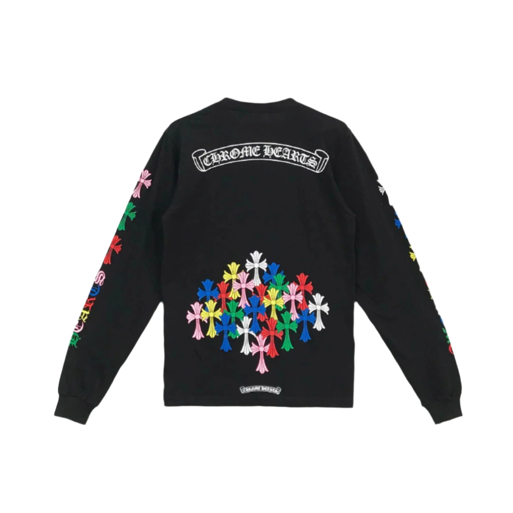 【１着でも送料無料】 Chrome Hearts Tshirt Sleeve Crosses Color Multi Logo Scroll トップス