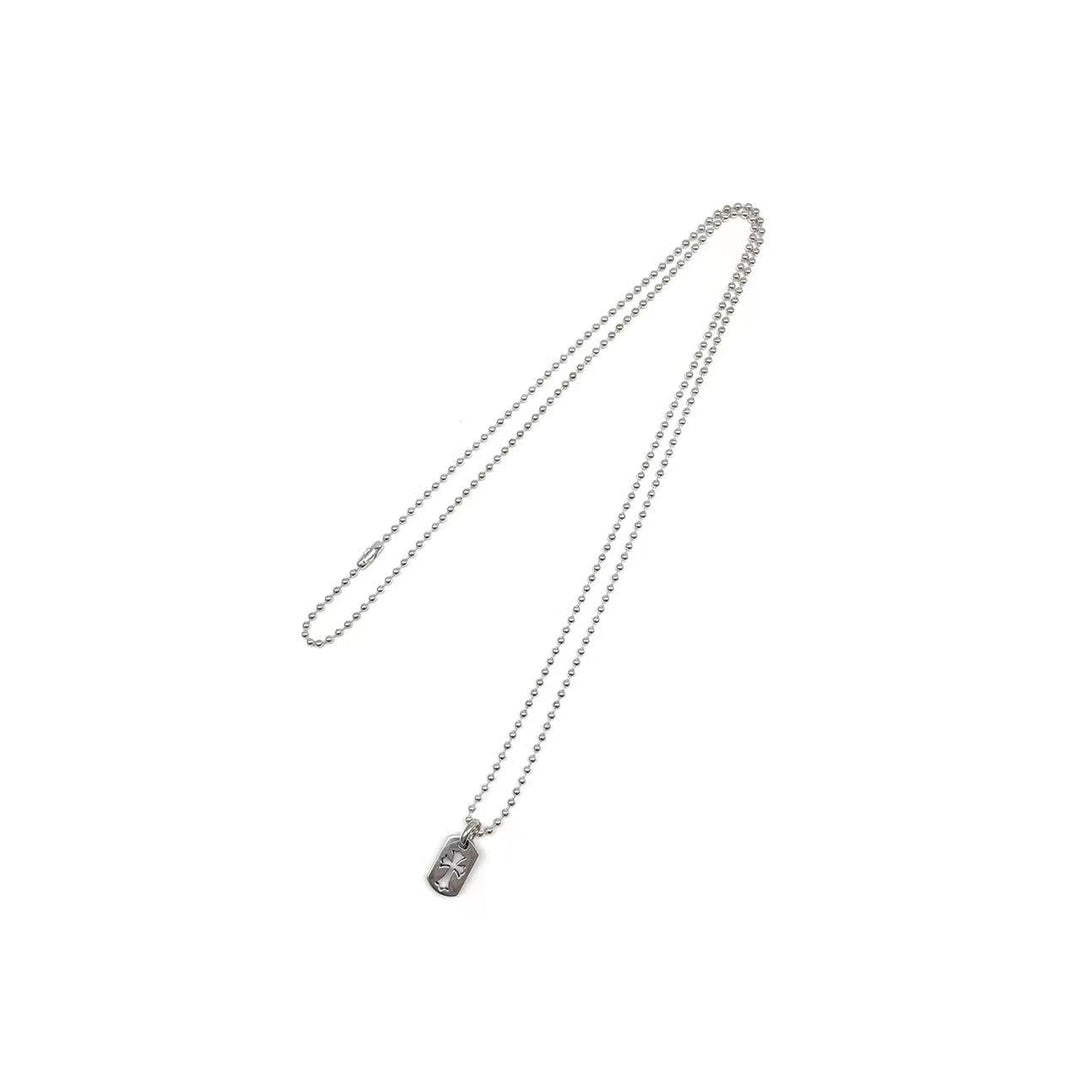 Chrome Hearts Siler Cross Tag Necklace 75cm - SHENGLI ROAD MARKET