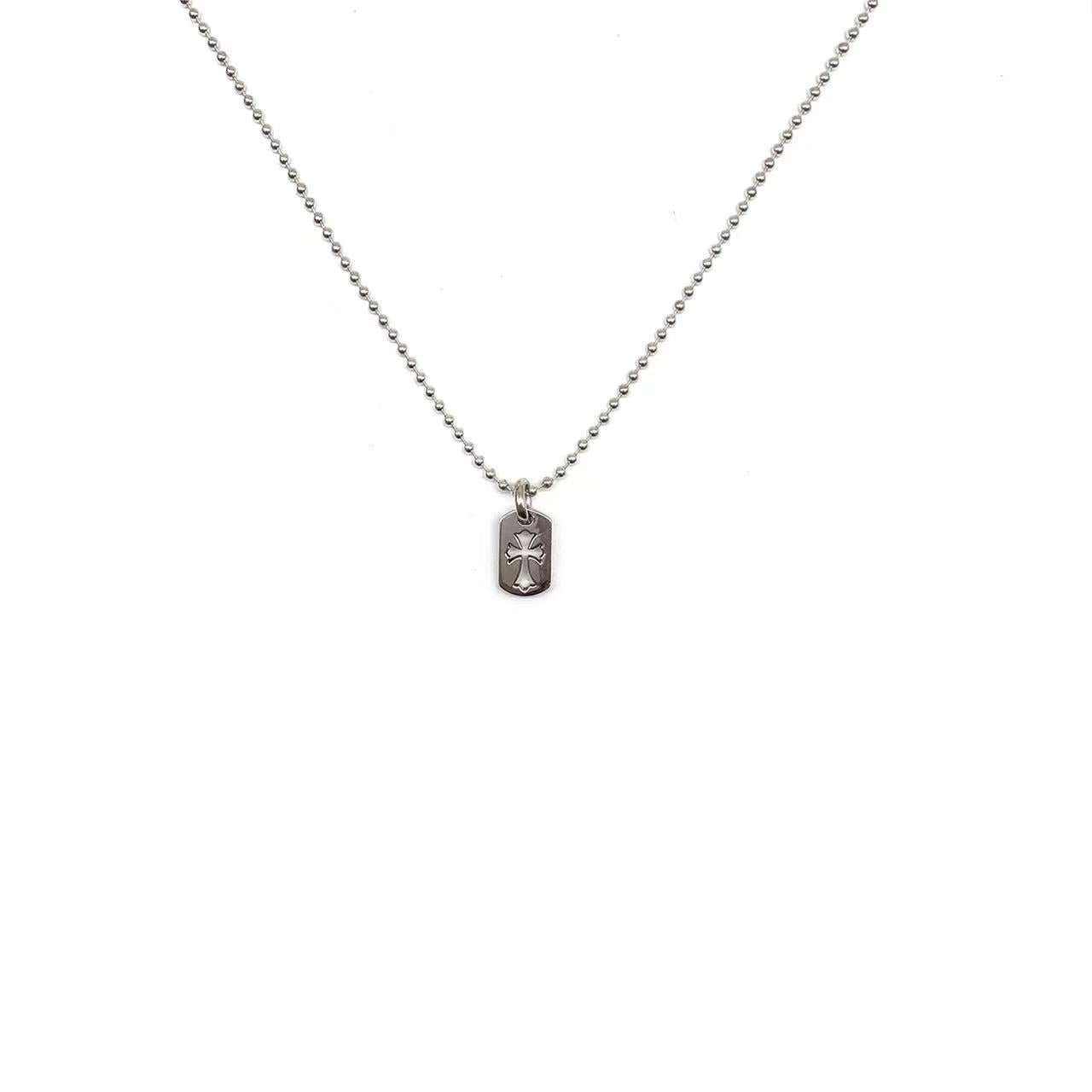 Chrome Hearts Siler Cross Tag Necklace 75cm - SHENGLI ROAD MARKET