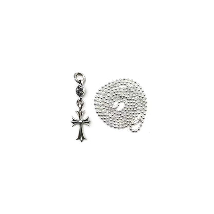 Chrome Hearts Silver Cross Ball & Cross Necklace - SHENGLI ROAD MARKET
