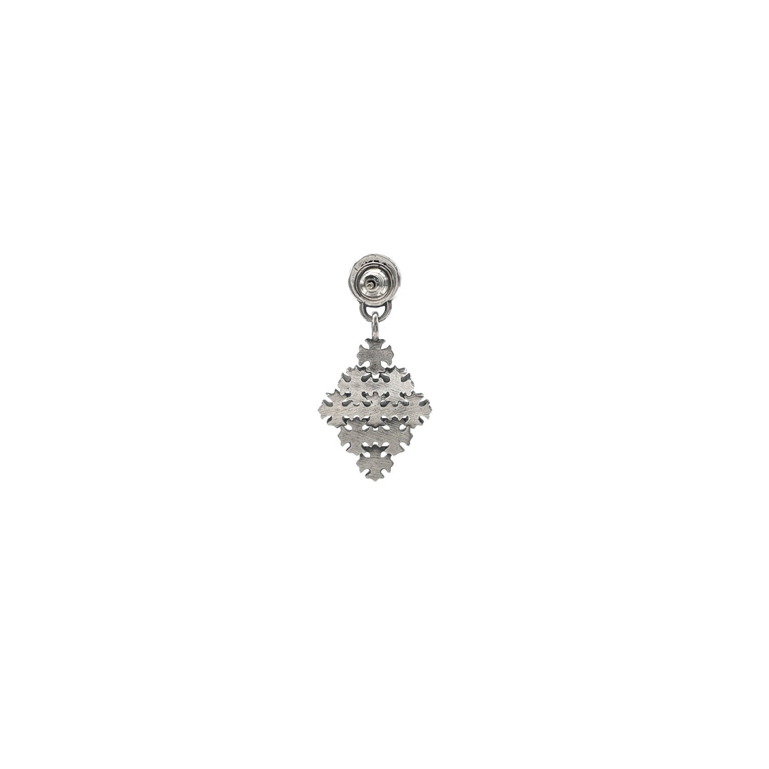 Chrome Hearts Silver Cross Dangle Earring - SHENGLI ROAD MARKET