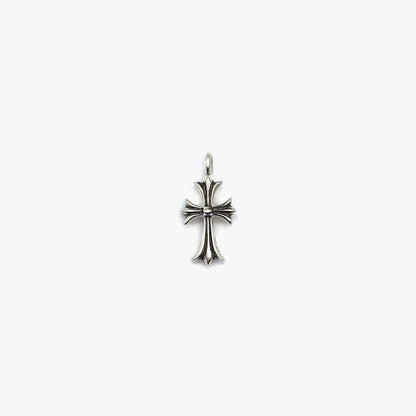 Chrome Hearts Silver Cross Pink Ruby Necklace Charm - SHENGLI ROAD MARKET
