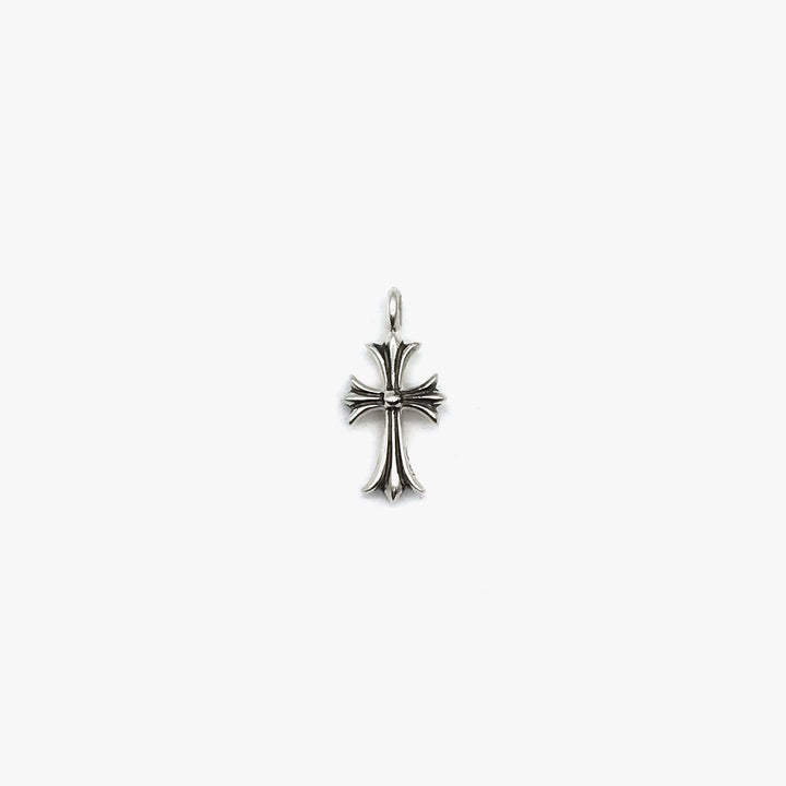 Chrome Hearts Silver Cross Pink Ruby Necklace Charm - SHENGLI ROAD MARKET