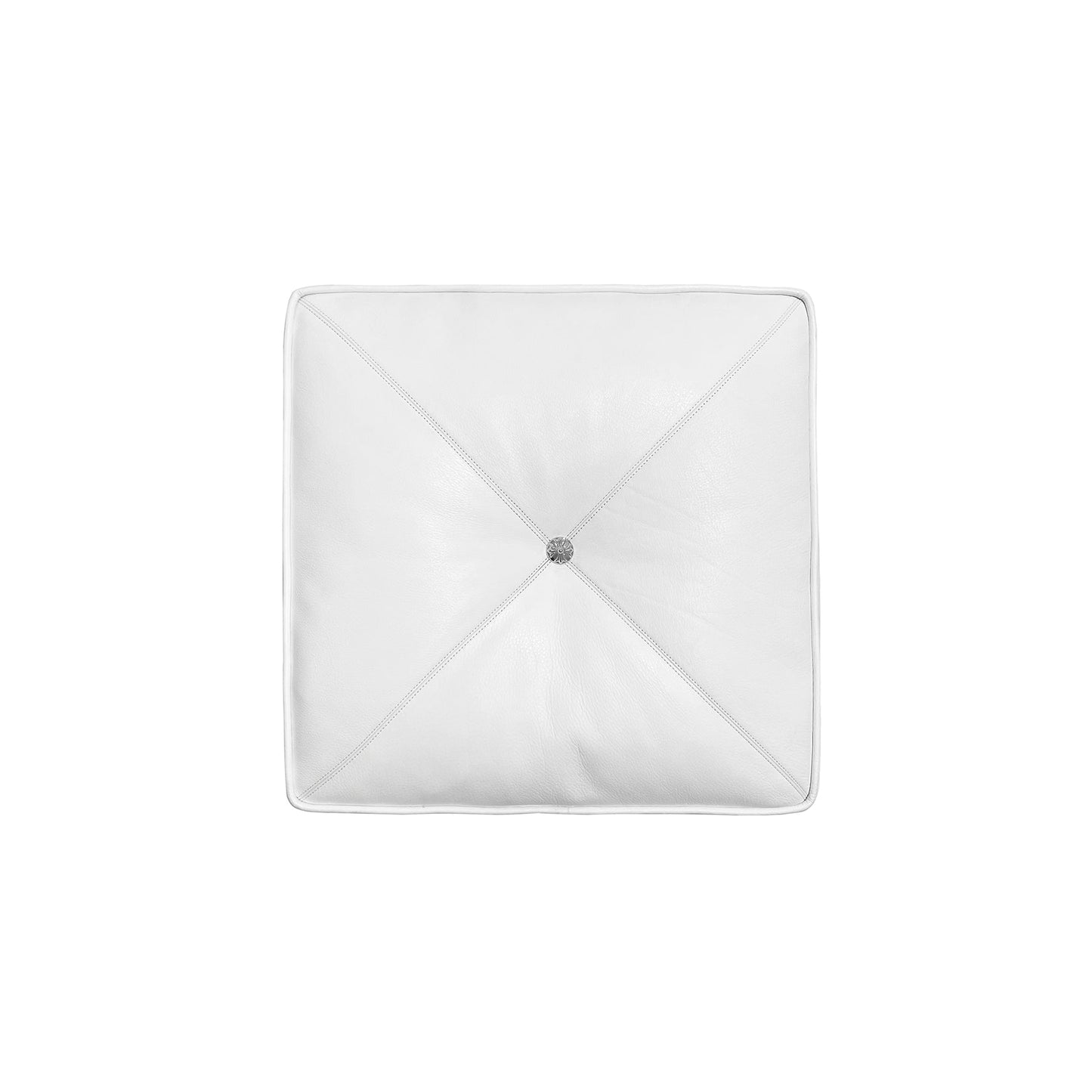 Chrome Hearts Silver Cross Zipper White Leather Pillow - SHENGLI ROAD MARKET