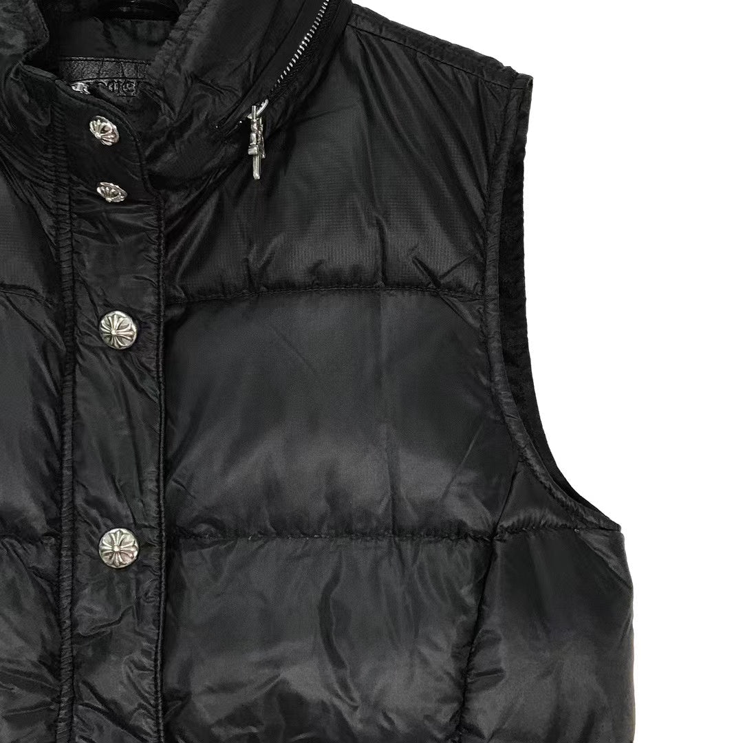 Chrome Hearts Silver Dagger Cross Ball Button Down Vest - SHENGLI ROAD MARKET