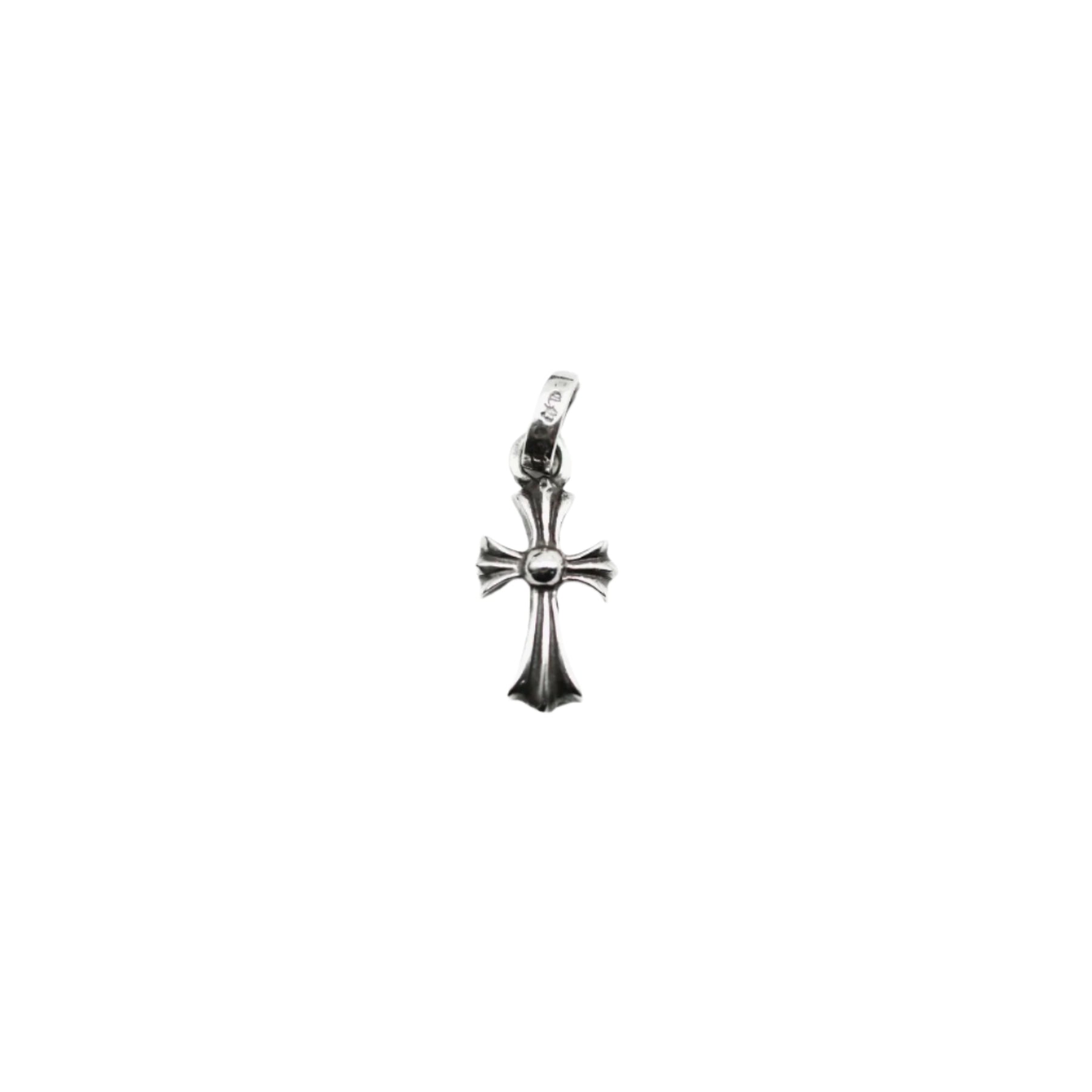 ♡chay♡ Chrome Hearts Silver Diamonds Babyfat Cross Charm Pendant