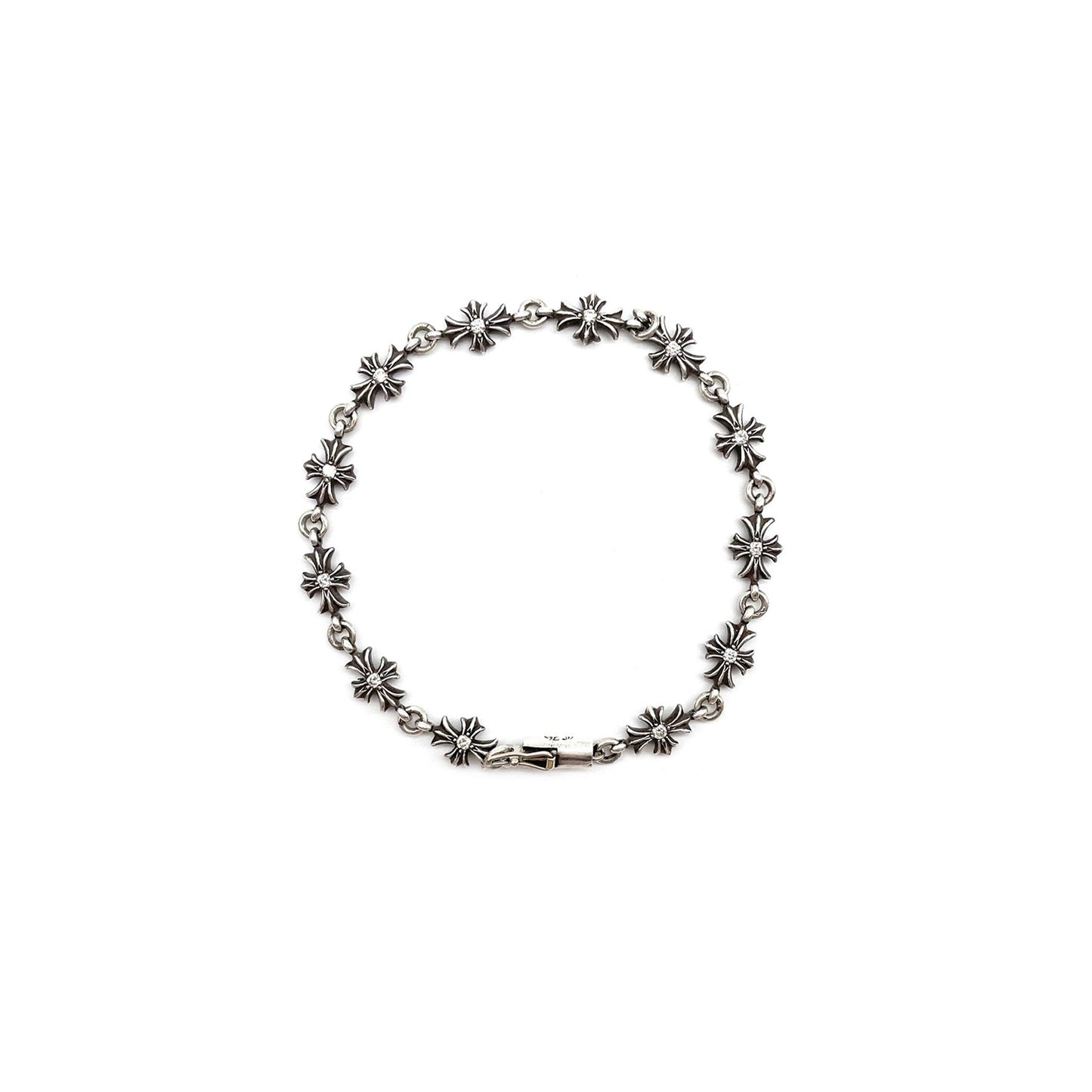 Chrome Hearts Silver Diamonds Tiny E Bracelet - SHENGLI ROAD MARKET
