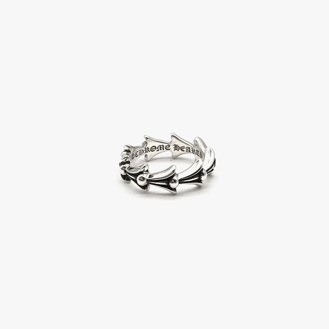 Chrome Hearts Silver Fish Bone Ring - SHENGLI ROAD MARKET