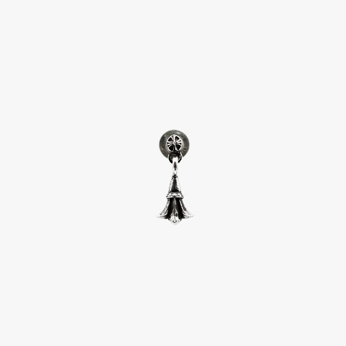 Chrome Hearts Silver Fleur Drop Earring - SHENGLI ROAD MARKET