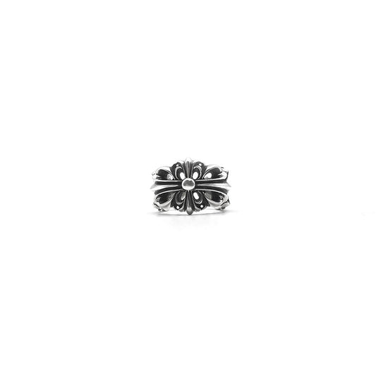 Chrome Hearts Silver Floral Cross Ring - SHENGLI ROAD MARKET