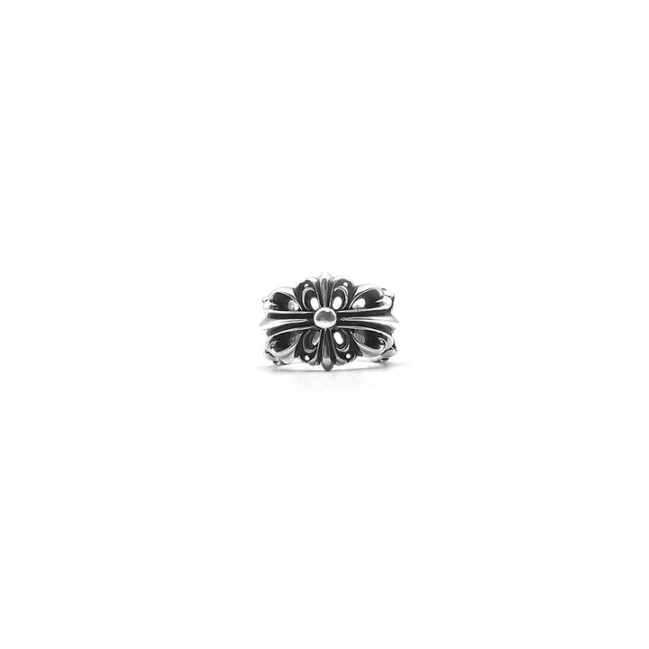 Chrome Hearts Silver Floral Cross Ring - SHENGLI ROAD MARKET