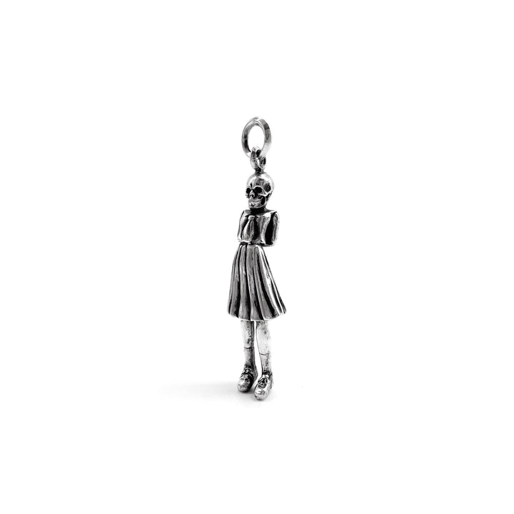 Chrome Hearts Silver Foti Exclusive Skull in Dress Necklace Pendant - SHENGLI ROAD MARKET