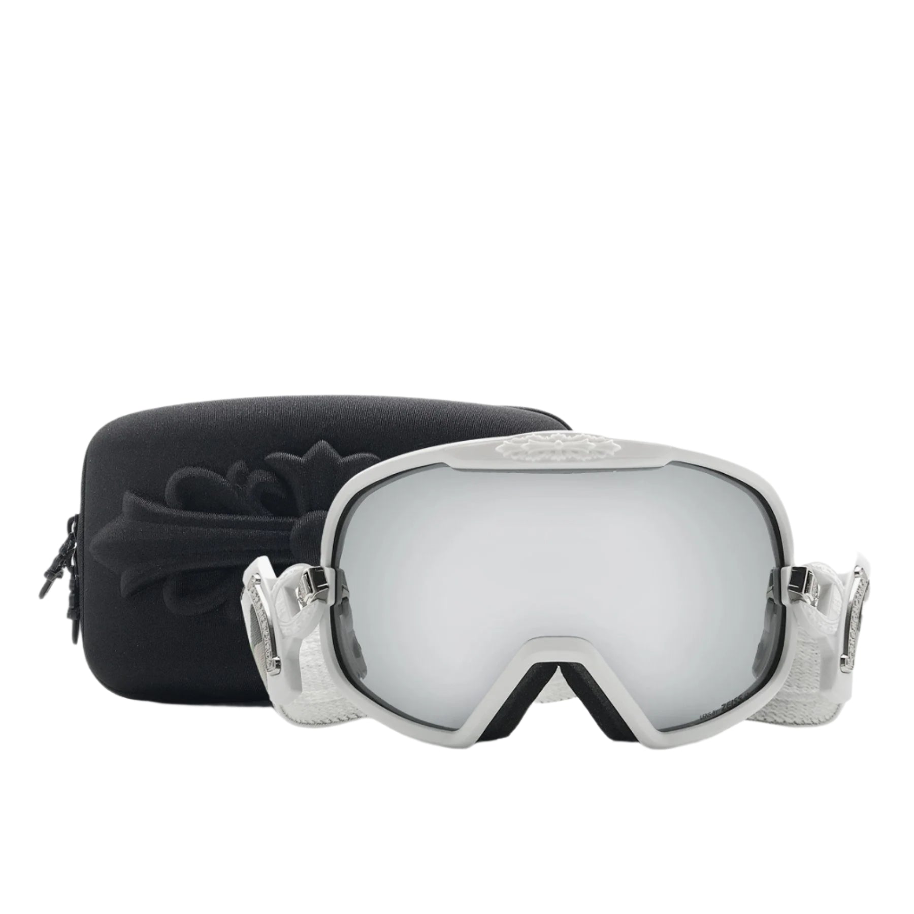 chrome hearts snow goggles Chrome Hearts SILVER MORNING White Out Ski Goggles