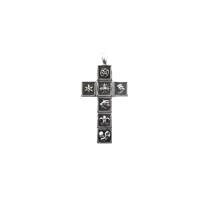 Chrome Hearts Silver Multi Logo Cross Pendant - SHENGLI ROAD MARKET