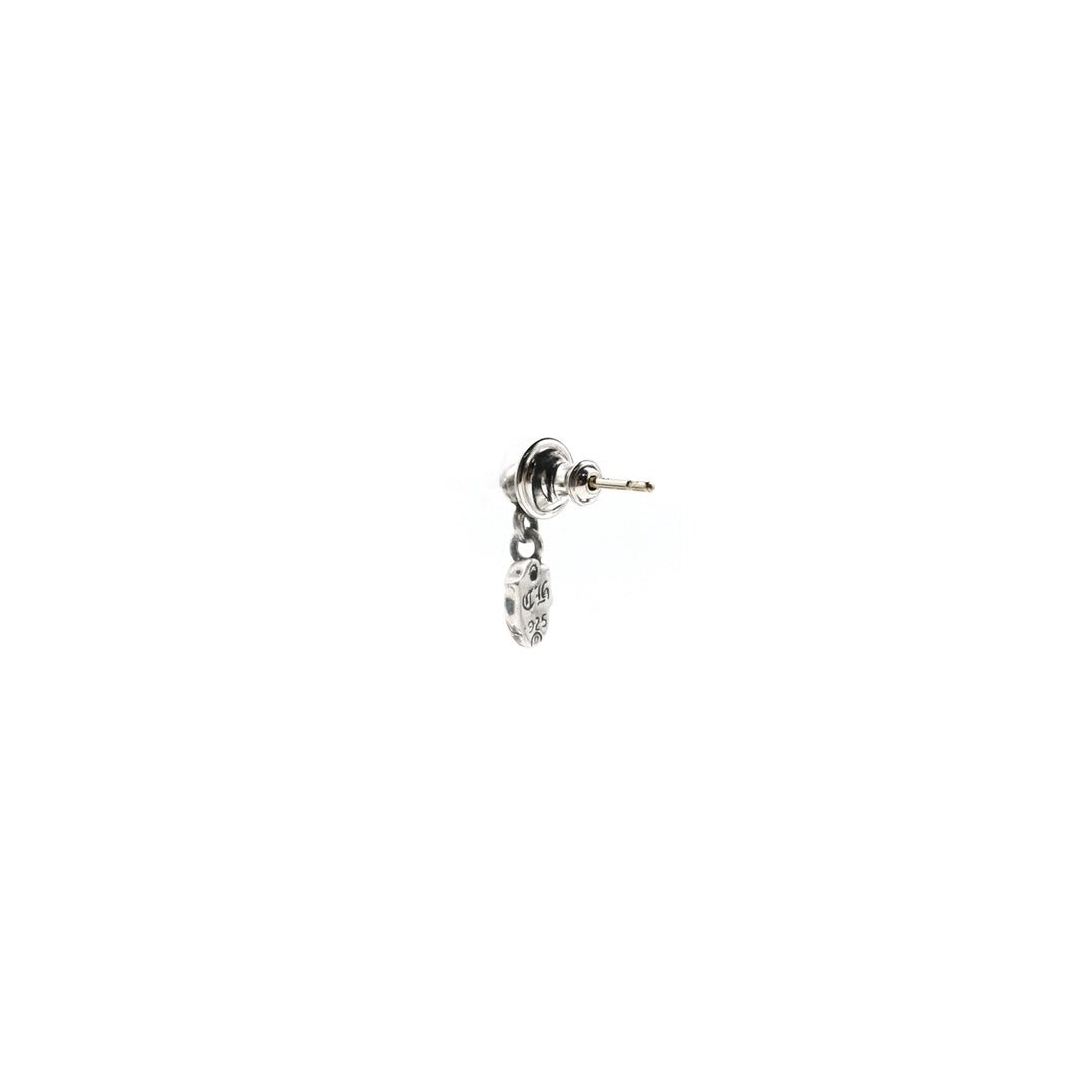 Chrome Hearts Silver Rolling Stone Drop Earring - SHENGLI ROAD MARKET