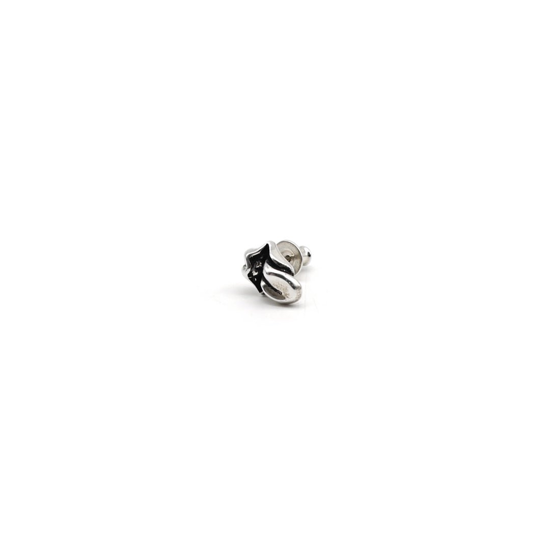 Chrome Hearts Silver Rolling Stone Earring Stud - SHENGLI ROAD MARKET