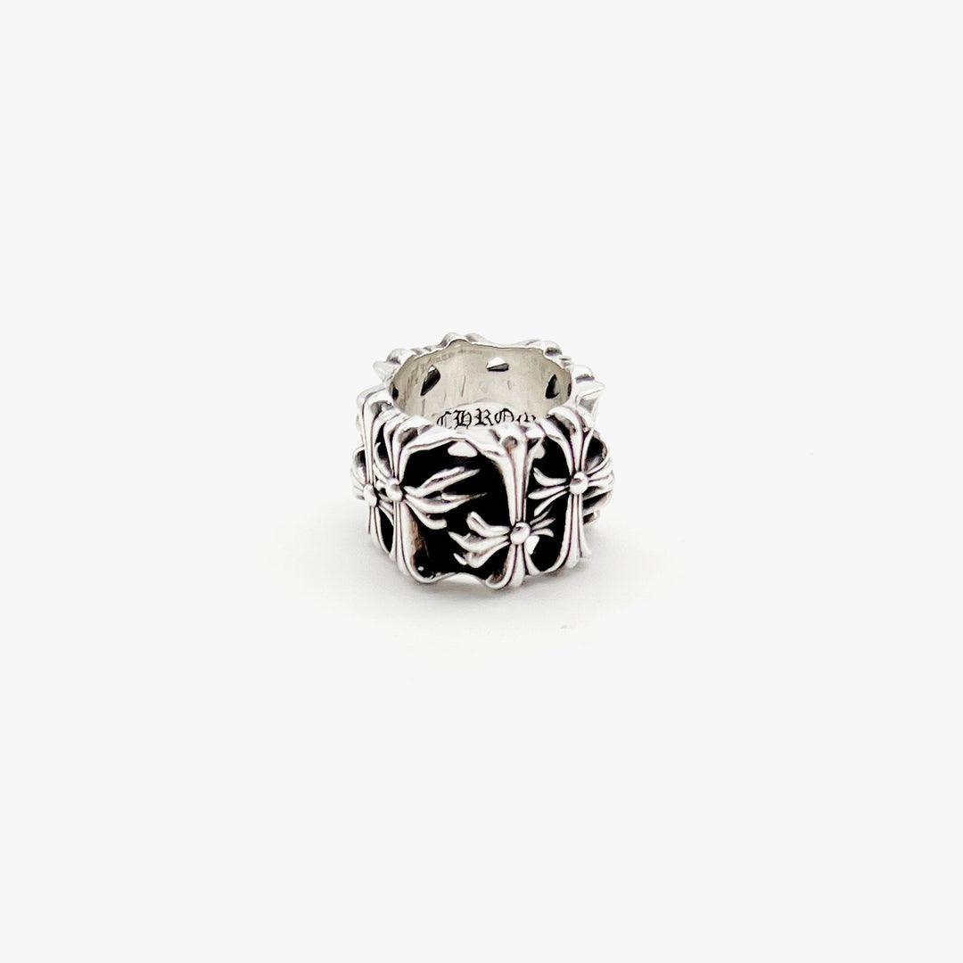 Chrome Hearts Silver Square Cross Cemetery Ring - SHENGLI ROAD MARKET