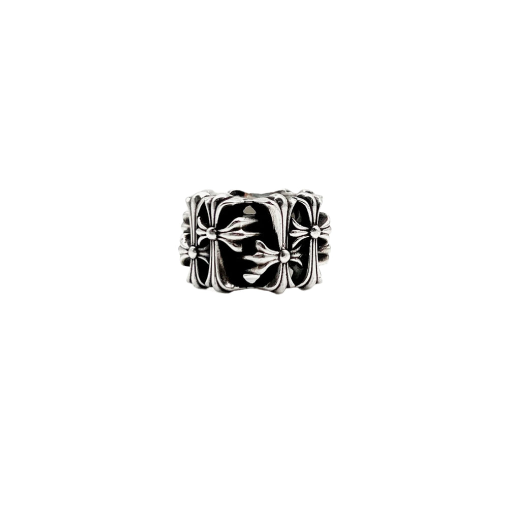Chrome Hearts Silver Square Cross Cemetery Ring - SHENGLI ROAD MARKET
