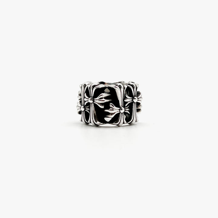 Chrome Hearts Silver Square Cross Cemetery Ring - SHENGLI ROAD MARKET