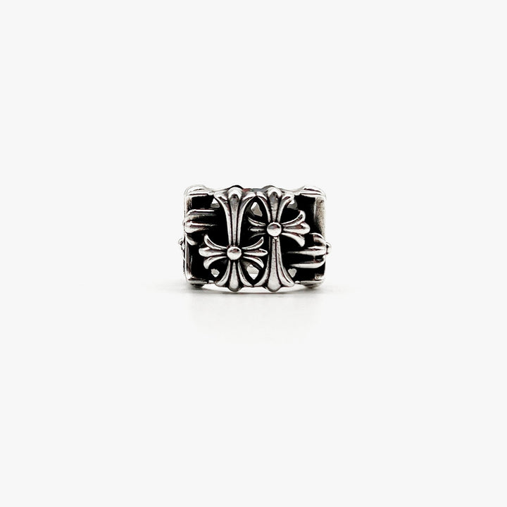 Chrome Hearts Silver Square Cross Cemetery Ring - SHENGLI ROAD MARKET