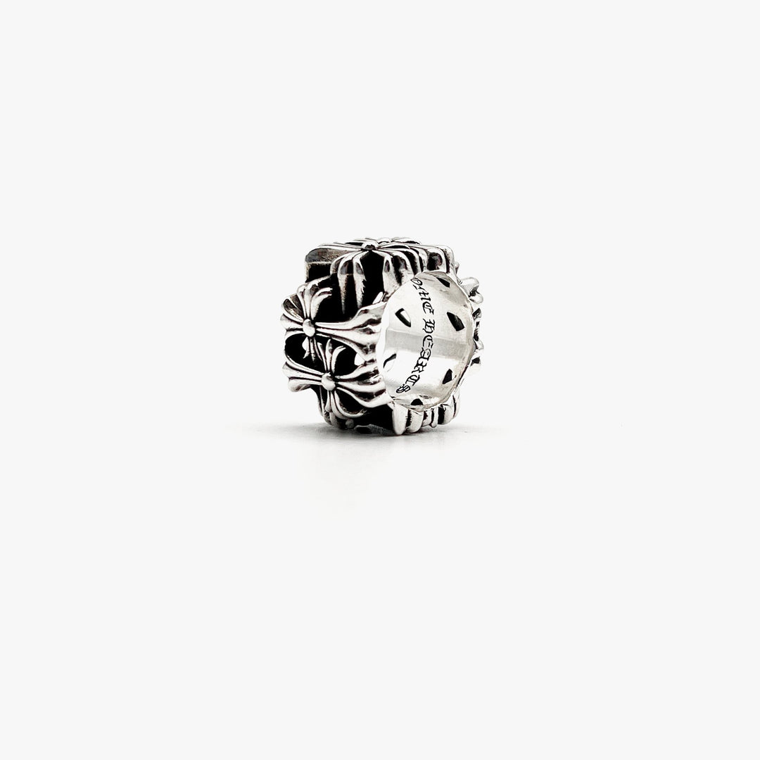 Chrome Hearts Silver Square Cross Cemetery Ring - SHENGLI ROAD MARKET