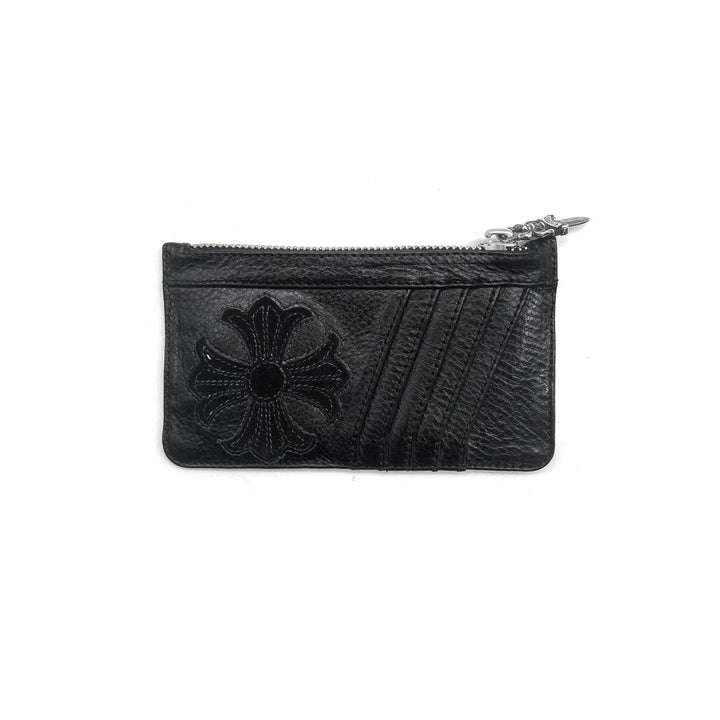 Chrome Hearts Suede Cross Patch Silver Dagger Card Holder - SHENGLI ROAD MARKET