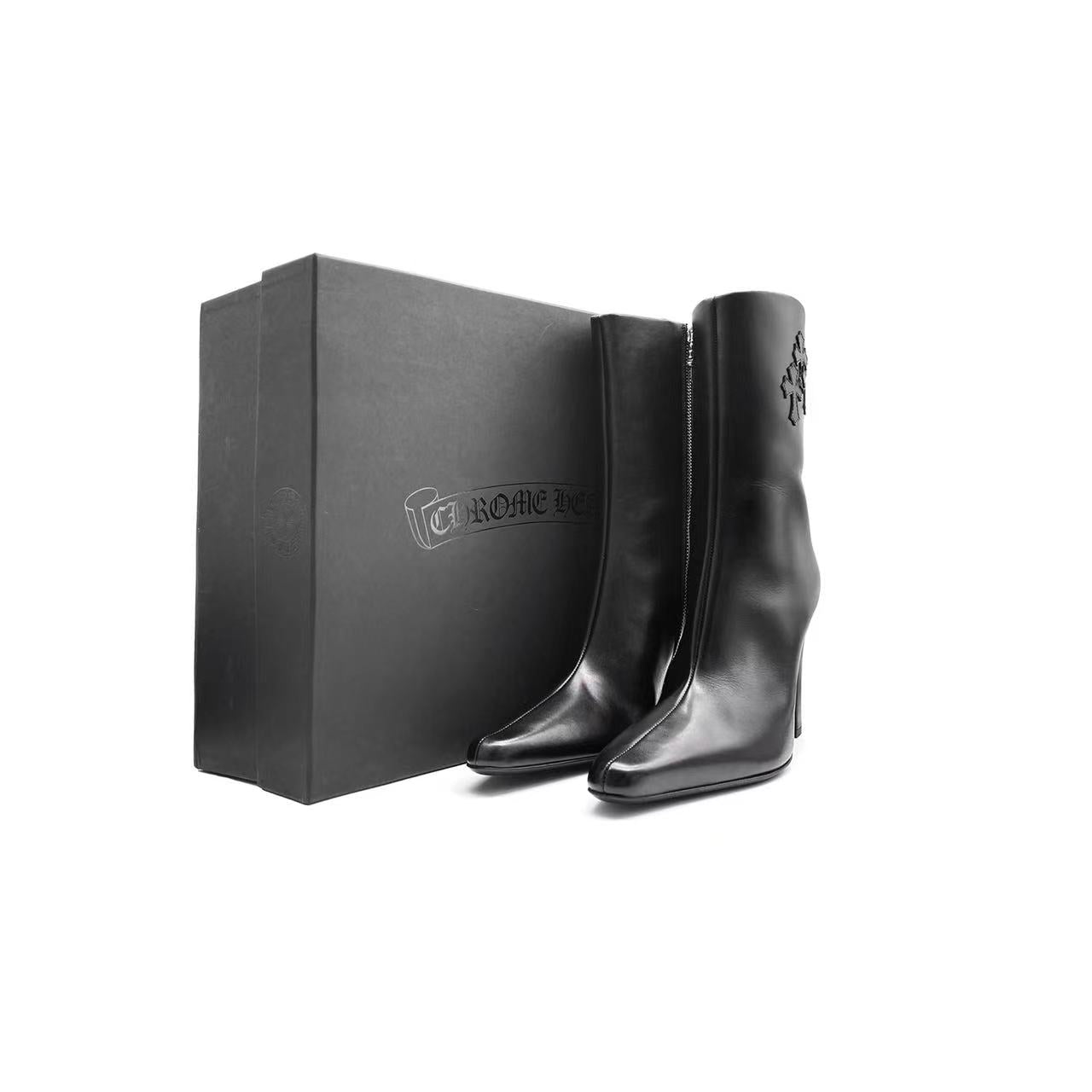 Chrome Hearts High Heel Mid Boots - SHENGLI ROAD MARKET