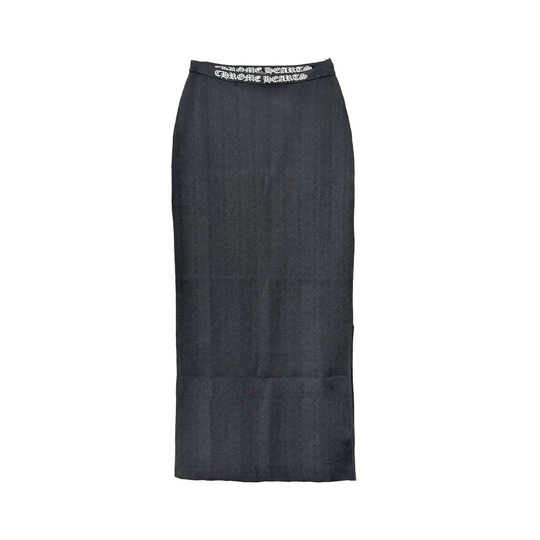 Chrome Hearts Tonal Monogram Cross Pattern Long Stretch Knit Skirt - SHENGLI ROAD MARKET