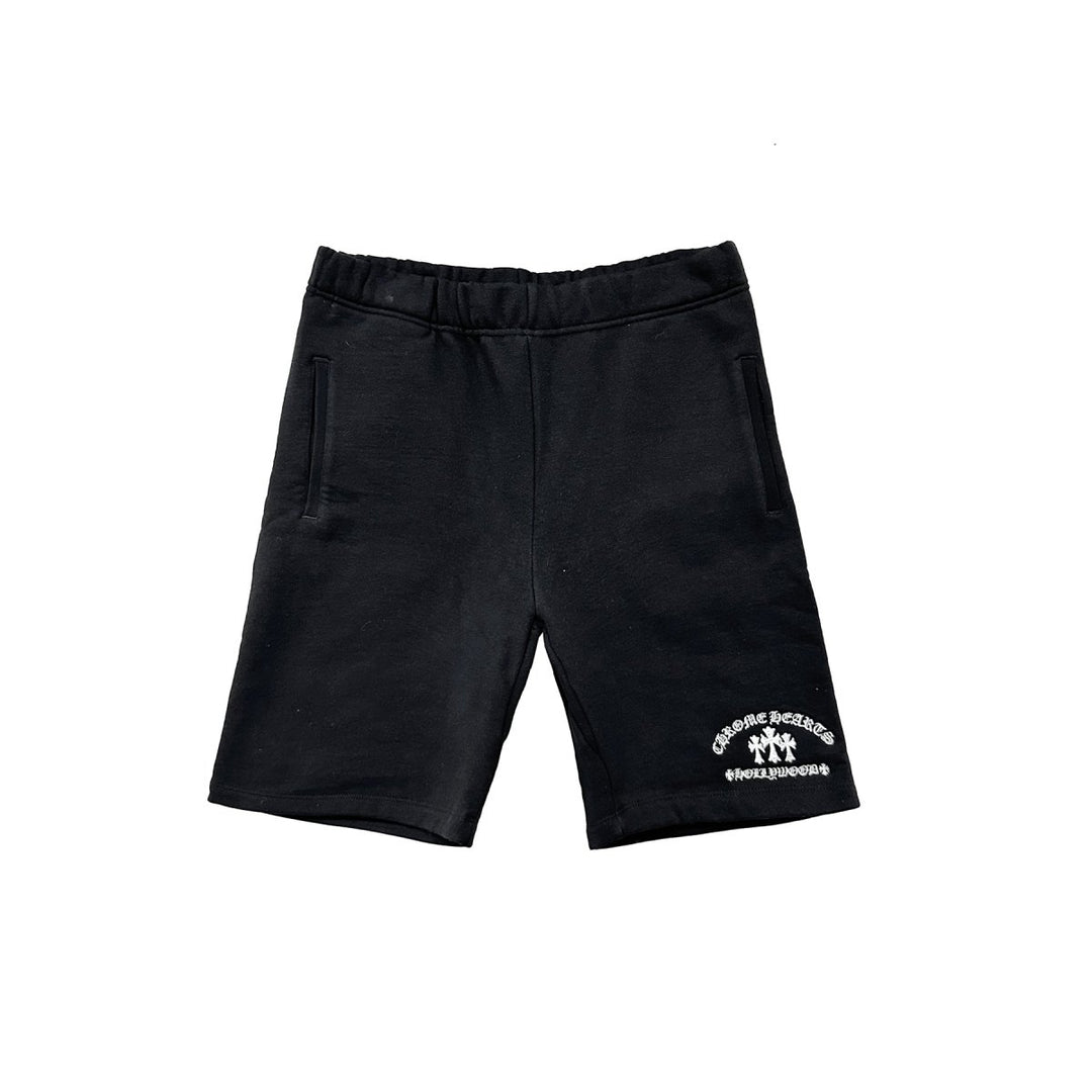 Chrome Hearts Triple Cross CH Logo Embroidered Shorts - SHENGLI ROAD MARKET