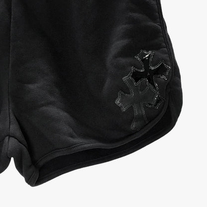 Chrome Hearts Triple Cross Logo Leather Patch Shorts - SHENGLI ROAD MARKET