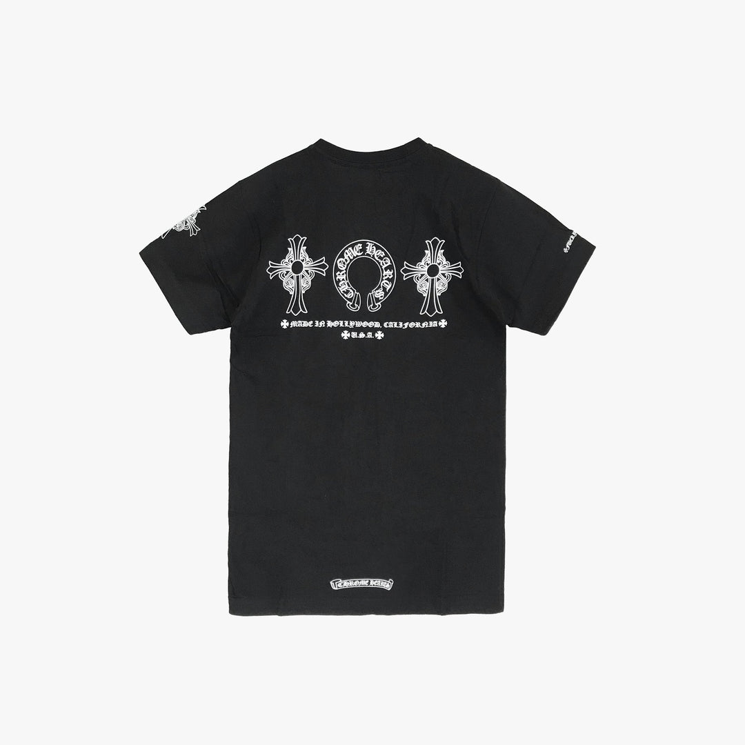 Chrome Hearts Triple Cross Logo Short Sleeve T-shirt - SHENGLI ROAD MARKET