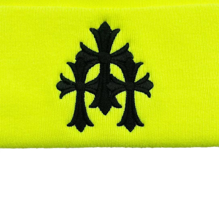 Chrome Hearts Triple Crosses Script Beanie - SHENGLI ROAD MARKET