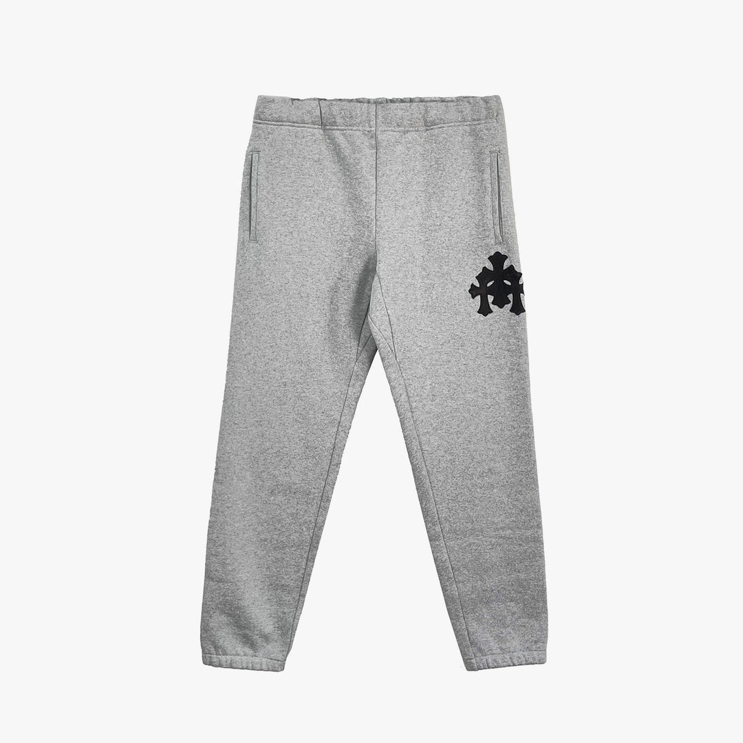 Chrome Hearts Triple Leather Cross Grey Sweatpants - SHENGLI ROAD MARKET