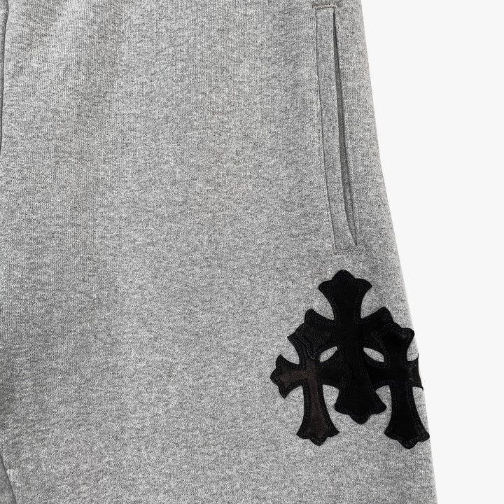 Chrome Hearts Triple Leather Cross Grey Sweatpants - SHENGLI ROAD MARKET