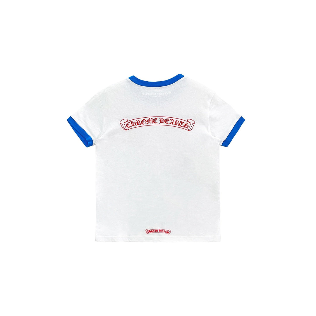 Chrome Hearts Vintage White Scroll Logo Tee - SHENGLI ROAD MARKET