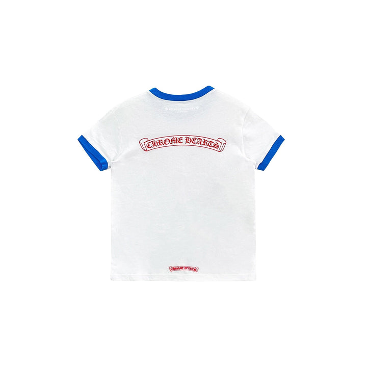 Chrome Hearts Vintage White Scroll Logo Tee - SHENGLI ROAD MARKET