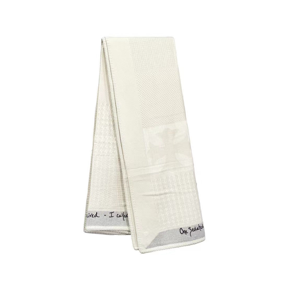 Chrome Hearts White Cashmere Blanket - SHENGLI ROAD MARKET