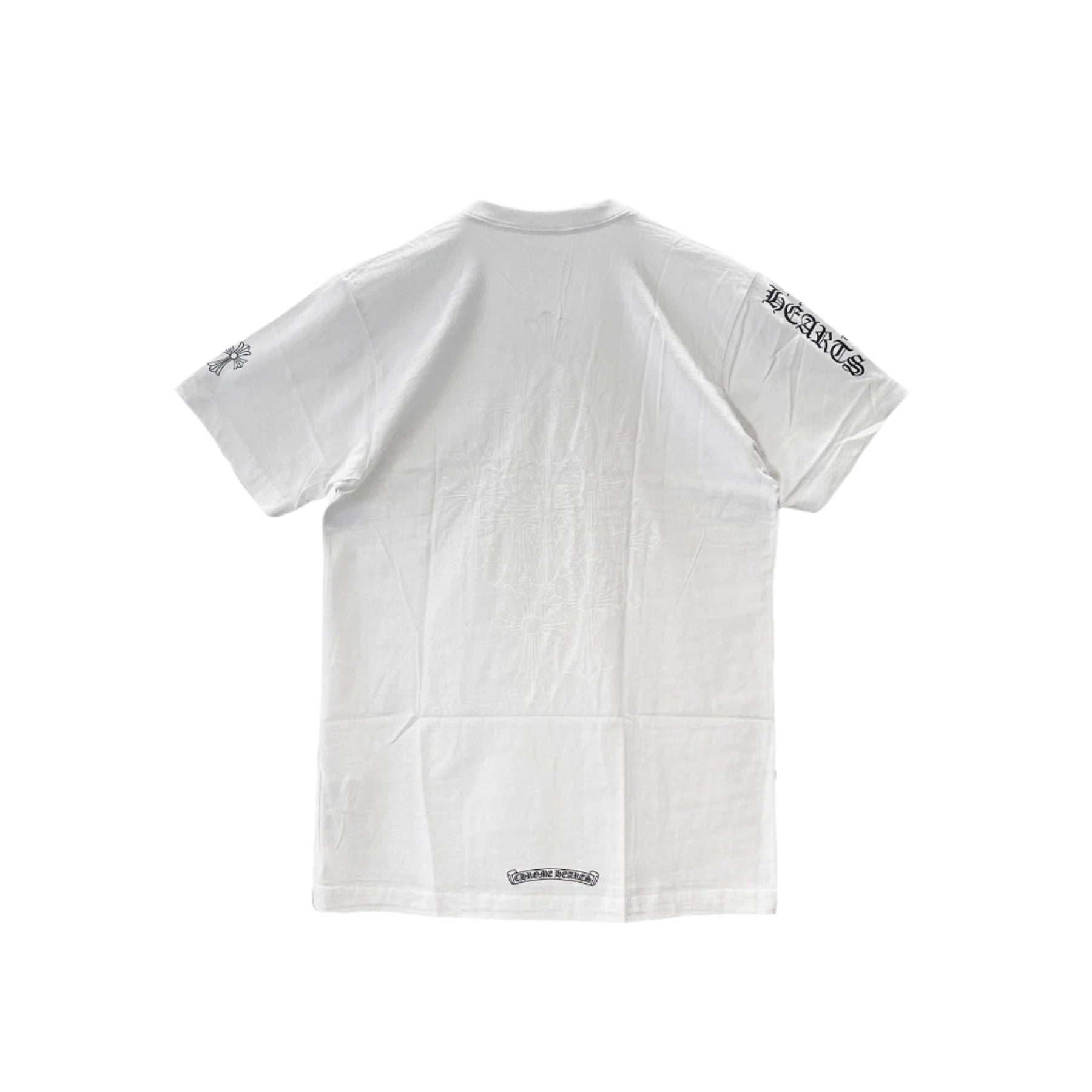 Chrome Hearts White Cross Logo Short Sleeve T-shirt - SRM